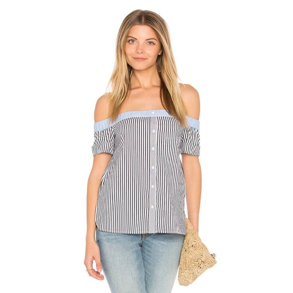 Revolve Bailey 44 False Start Shirt Women's Size Small Button front and back clo